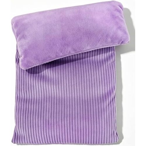 Microwavable Heating Pad with Washable Cover 13x7 Inch Flaxseed Microwave Hot Pack, Lavender Scent, Moist Warm Compress for Relaxation, Non-Electric & Portable