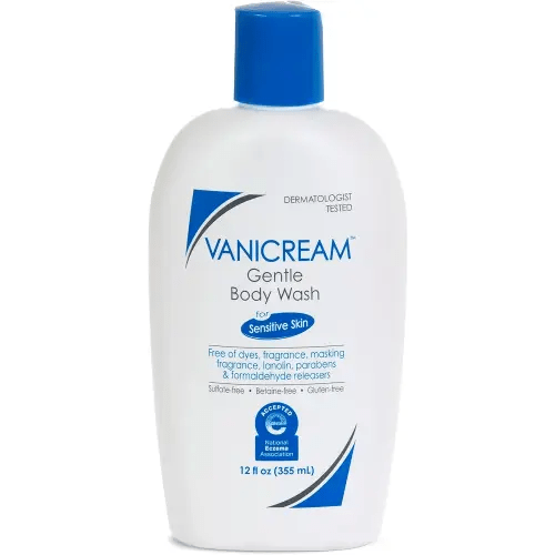 Vanicream Gentle Body Wash, 12 Fl Oz, Formulated without Common Irritants for Sensitive Skin, Gentle Cleanse and Moisture, Removes Dirt & Oils, Non-Drying, pH-Balanced Shower Gel