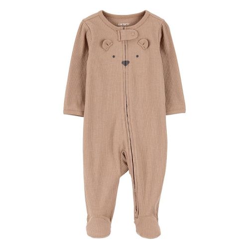 Baby Carter's Bear 2-Way Zip Ribbed Sleep & Play Pajamas