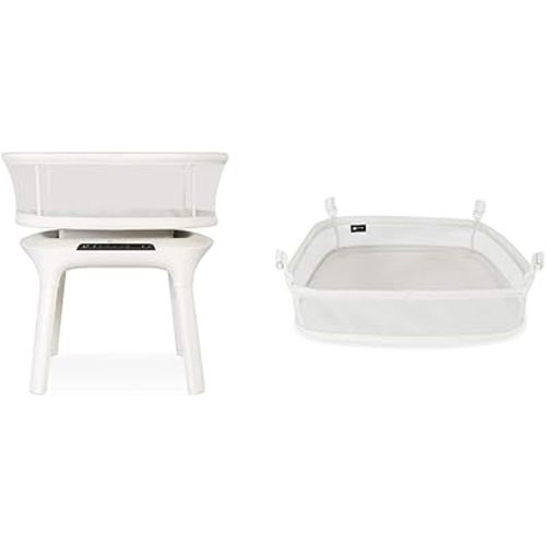 4moms MamaRoo Sleep Bassinet & mamaRoo Sleep Bassinet Storage Basket, for Baby Bassinets and Furniture, Great for Organization