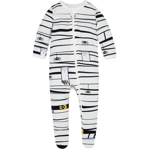 Owlivia Organic Cotton Baby Pajamas, Boys Girls Zip Front Sleep 'N Play Pjs, Footed Sleeper, Long Sleeve