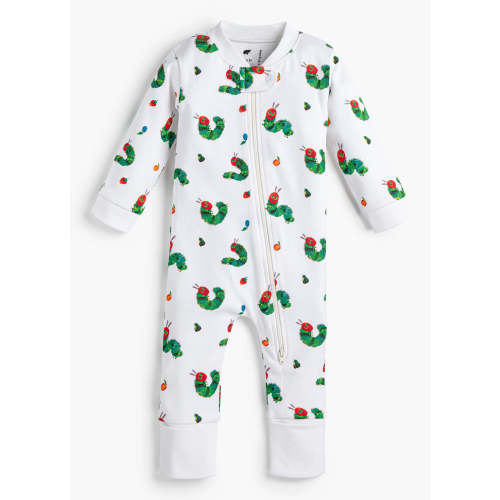 Very Hungry Caterpillar One-Piece Baby Pajamas - Organic Baby Clothes - Monica + Andy
