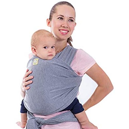Baby Wrap Carrier All-in-1 Stretchy Baby Wraps - Baby Sling - Infant Carrier - Babys Wrap - Hands Free Babies Carrier Wraps - Baby Shower Gift (Classic Gray)