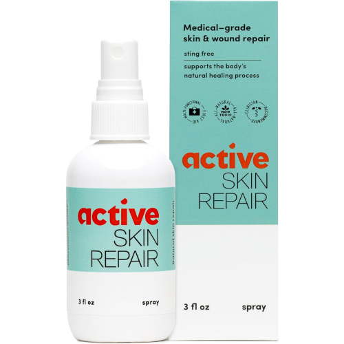 Active Skin Repair Spray - Natural & Non-Toxic First Aid Healing Ointment & Spray for Minor Cuts, Wounds, Scrapes, Rashes, Sunburns, and Other Skin Irritations (Single, 3 oz Spray)