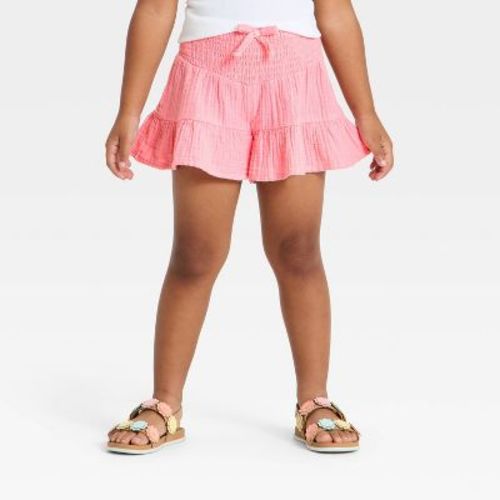 Baby Girls' Smocked Woven Shorts - Cat & Jack™ Pink 12M