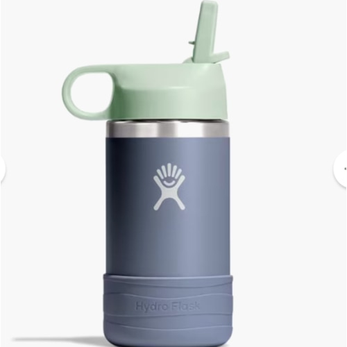 Hydro Flask Kids' Wide-Mouth Vacuum Water Bottle with Straw Cap and Bottle Boot - 12 fl. oz.
