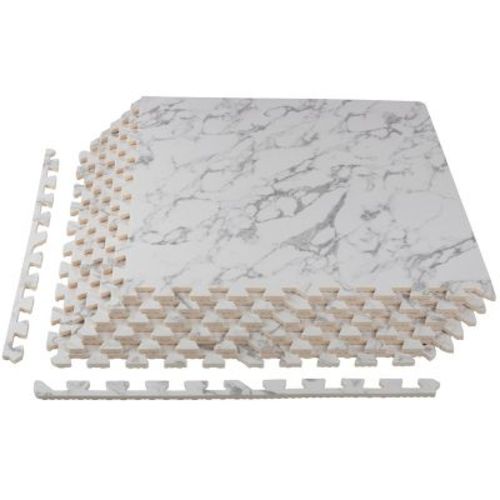Foam Floor Mat 6PK - 24 SQFT, Faux Marble