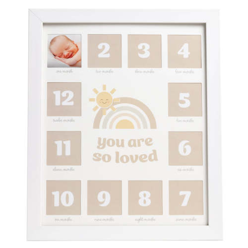 Kate & Milo - First Year Picture Frame, Beige – Bevsrealkids