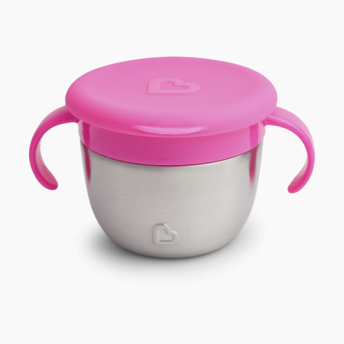 Munchkin Snack+ Stainless Steel Snack Catcher - Pink