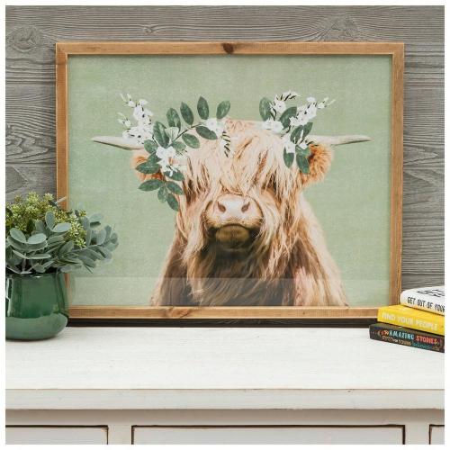 Highland Cow Framed Wall Decor