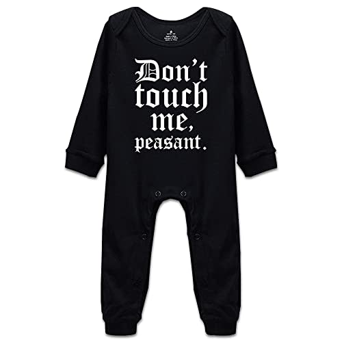 DOQOSESHY Don't Touch Me Peasant-Baby Outfit Boys Girls Romper Short Sleeve/Sleeveless/Long Sleeve Bodysuit