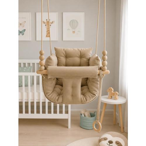Montessori Baby Swing, Indoor Wooden Toddler Hanging Chair, Playroom Furniture, Nursery Decor