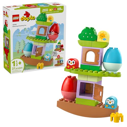 LEGO DUPLO My First Balancing & Stacking Tree Toddler Sensory Building Blocks - Learning & Education Toys for Preschool - Birthday Gifts for 1-3 Year Old Boys & Girls - 10440