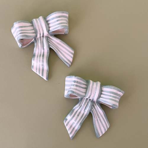 Striped Ceramic Bow