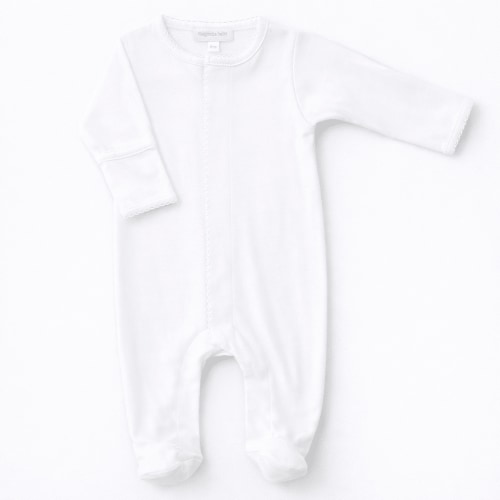 Essentials White Trim Footie
