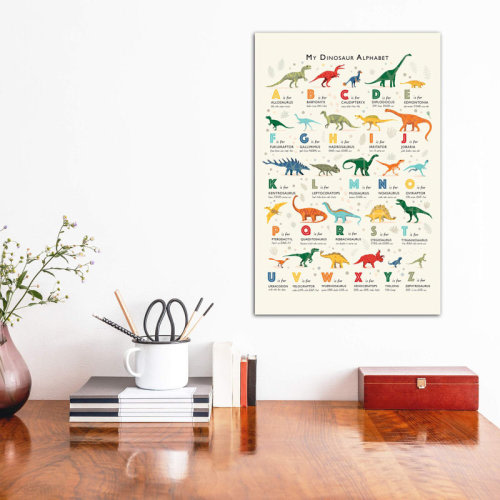 East Urban Home Dinosaur Alphabet - Graphic Art Print & Reviews | Wayfair
