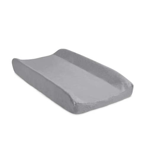 Delta Children Contoured Changing Pad with Plush Cover, Grey