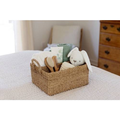 Diaper caddy organizer for nursery room or bathroom storage - sustainable gift for home - changing table organizer - woven nappy caddy