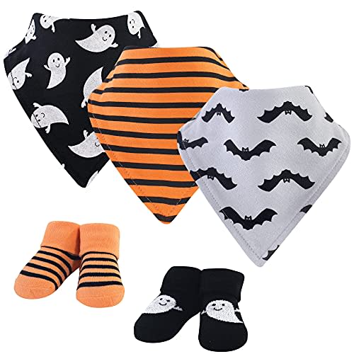 Hudson Baby Unisex BabyCotton Bib and Sock Set