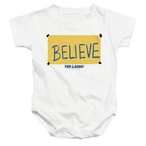Baby Ted Lasso Ted Lasso Believe Sign Infant Bodysuit White 12 Months