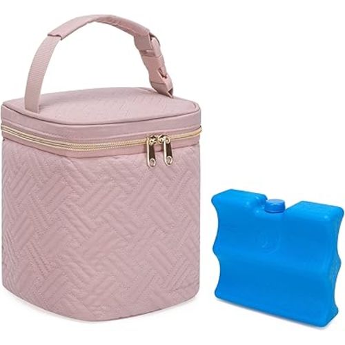 Fasrom Breastmilk Cooler Bag with Ice Pack, Insulated Baby Bottle Bag