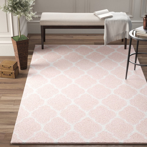 House of Hampton® Wasson Geometric Tufted Pink Area Rug & Reviews | Wayfair