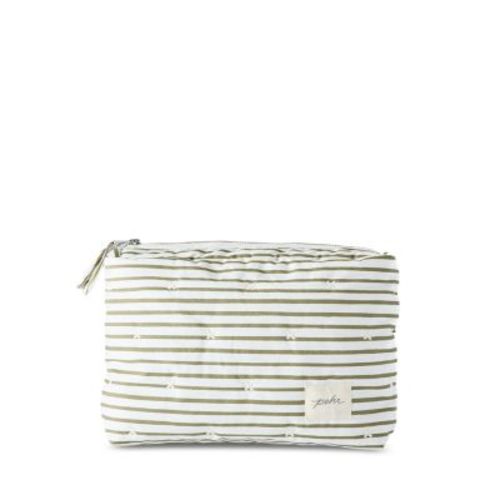On The Go Pouch in Olive Stripes