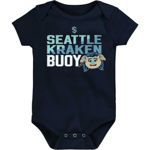Newborn & Infant Seattle Kraken Deep Sea Blue Mascot Head Bodysuit