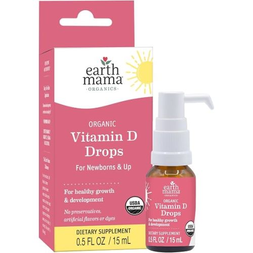 Earth Mama Organic Vitamin D Drops for Babies - 0.5oz