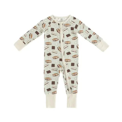 S'more to Love (Convertible Zip Footies) - Blue