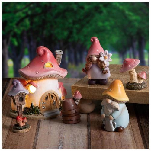 Light Up Mushroom House Set