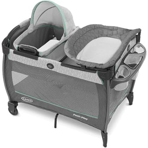 Graco Pack 'n Play Close2Baby Bassinet Playard Features Portable Bassinet Diaper Changer and More, Derby