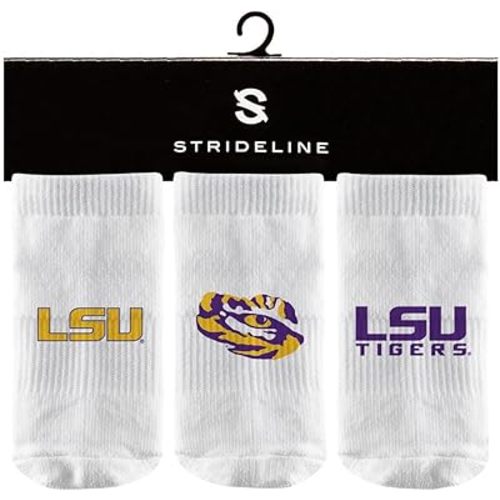 Strideline NCAA Infant Baby Socks-3 Pack-White