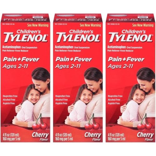 Children’s Tylenol Dye-Free Acetaminophen Oral Suspension, Cherry, 8 fl. oz