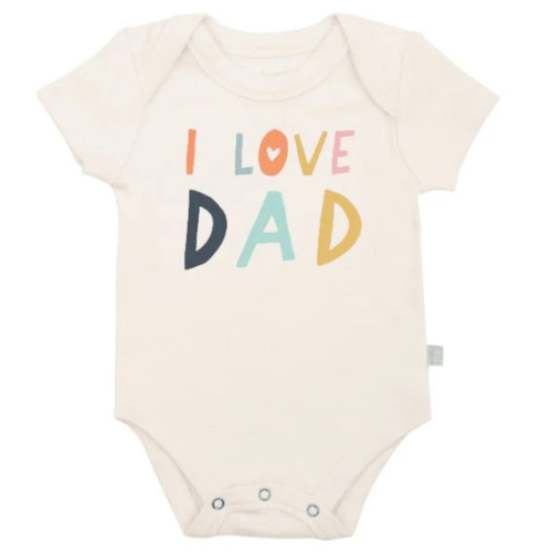 Organic Baby Onesie - I Love Dad | 100% Soft Cotton | Daddy Onesie – Finn + Emma