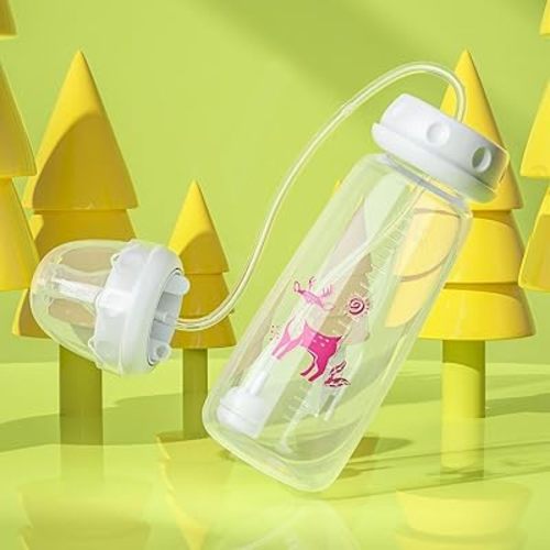 Adjustable Anti Colic Bottles, Silicone Hands Free Bottle Feeder