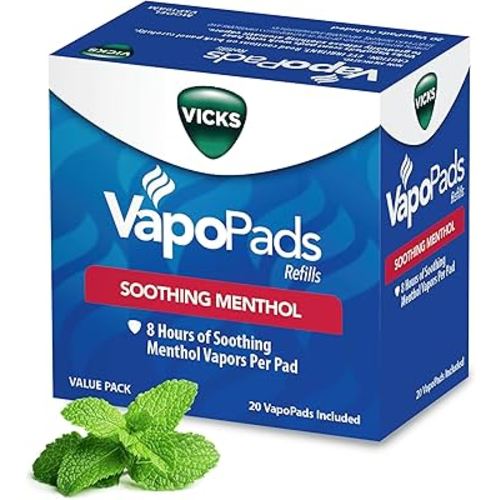 Vicks VapoPads Original Menthol Scent - Vapor Pads Refill for Vicks Humidifiers and Steam Inhalers, Scent Pads for Congestion and Cough Relief, 20-Pack, Box Color May Vary