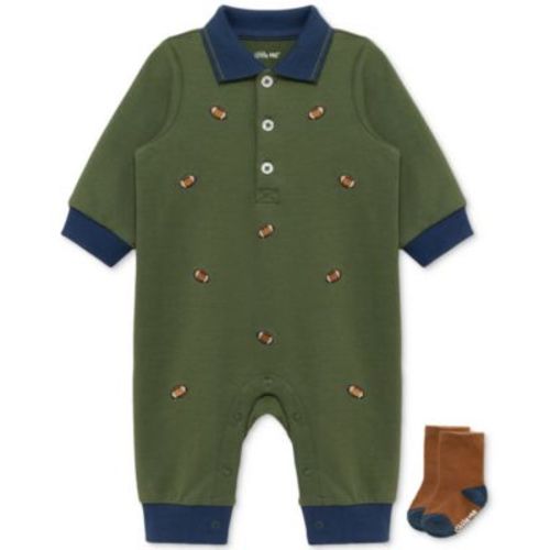 Baby Boys Football Coverall & Socks, 2 Piece Set
