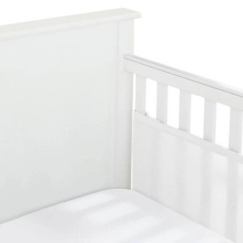 HALO Breathable Mesh Crib Liner for Full Sized Solid End Crib - White