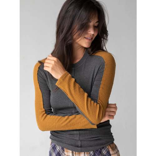 Austin Ribbed Knit Top - Charcoal – Natural Life