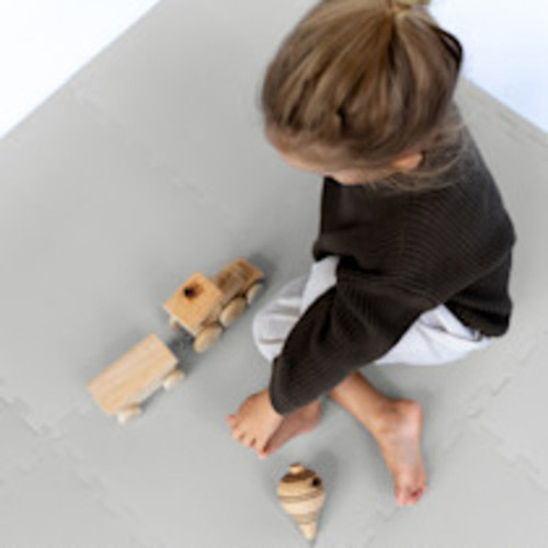 Toddlekind Classic Foam Playmat - Stone, 4.3 X 4.3'