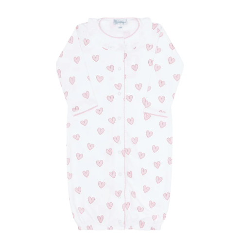 Pink Heart Print Converter Gown