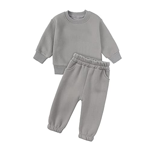 MYGBCPJS Youth 2PCS Jogger Outfits Set Fleece Hooded + Sweatpants Boys Girls Athletic Sweatsuits Pullover Clothes