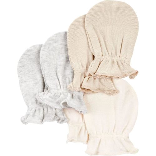 Carter's Baby Girls' 3-Pack Scratch Mittens Set