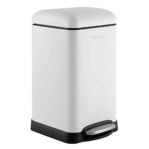 happimess 3.2-Gallon White Steel Indoor Kitchen Step Trash Can HPM1012C at Lowes.com