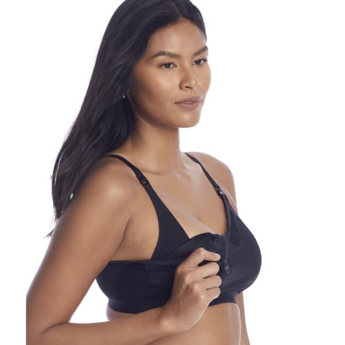 Katherine Wire-Free Nursing Bra in Black size 34 — Bare Necessities