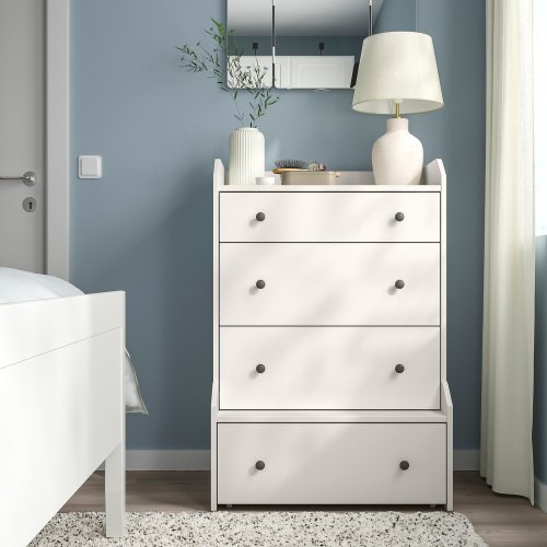 HAUGA 4-drawer dresser - white 27 1/2x41 "