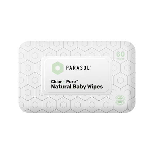 Parasol Clean+Pure Natural Baby Wipes 99% RO, pH Balanced, Hypoallergenic Formula Baby Wipes Plant-Based Alcohol Free Baby Wipes, Perfect for Sensitive Skin 60 Wipes Per Pack, Pack of 10