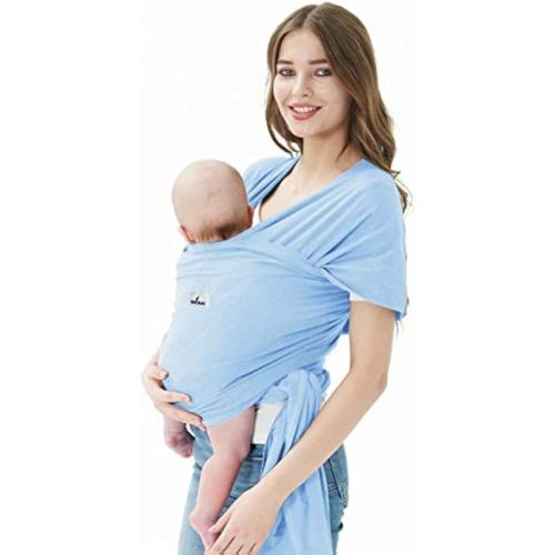 Baby Wraps Carrier, Jeroray Baby Carrier,Hands Free Infant Carrier, Lightweight,Breathable,Softness,Baby Blue