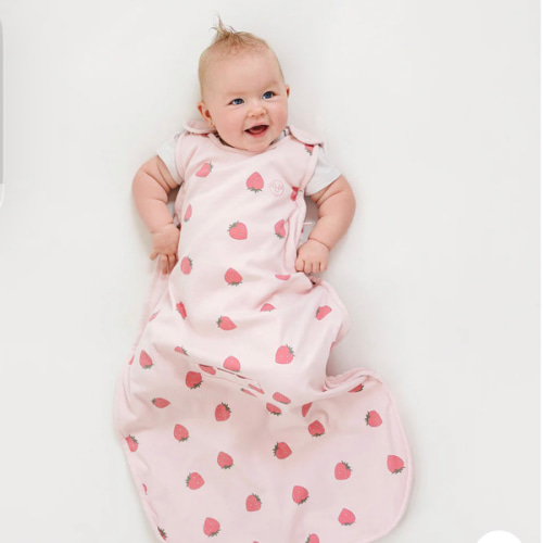 4 Season® Ultimate Baby Sleep Bag, Merino Wool & Organic Cotton, Strawberry